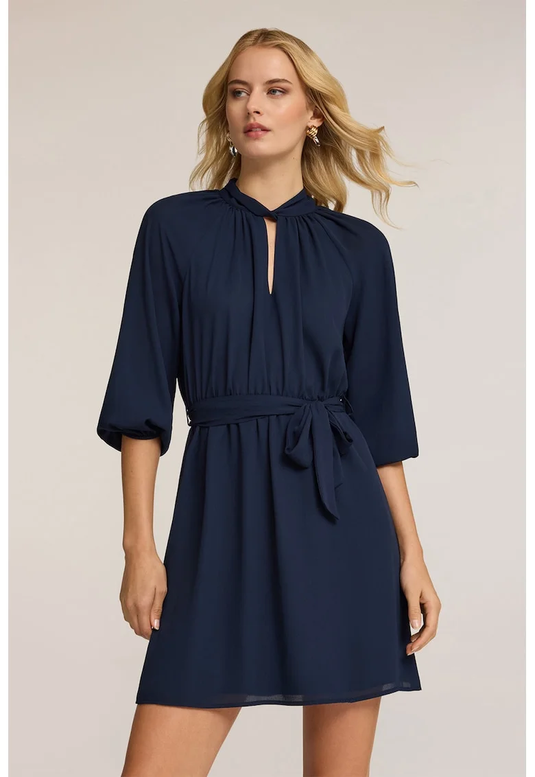 Rochie scurta cu maneci medii, Bleumarin