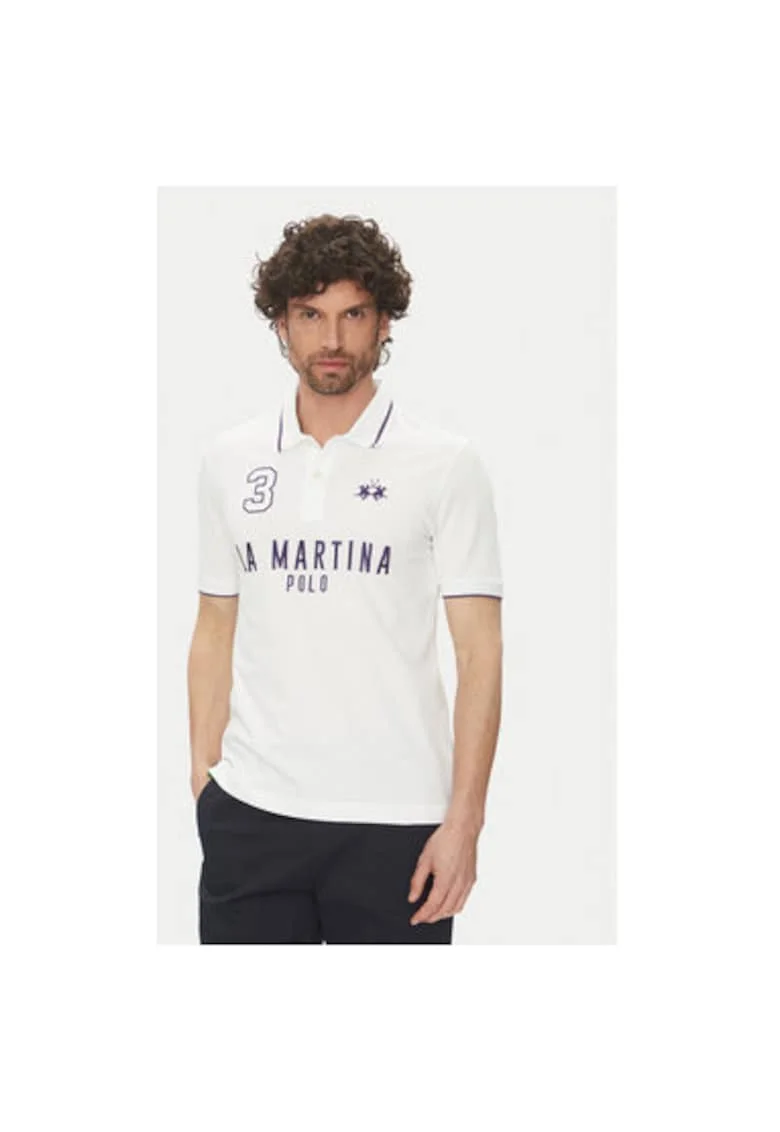 Tricou polo barbati  PK001, Bumbac, Alb, Alb