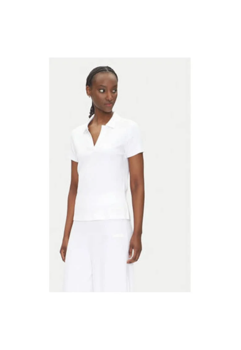 Tricou Polo dama  Emporio Armani, 7W000490 AF12654, Viscoza/Elastan, 65499, Alb