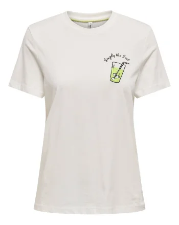 Tricou dama  15349150, Bumbac organic, 47675, Alb