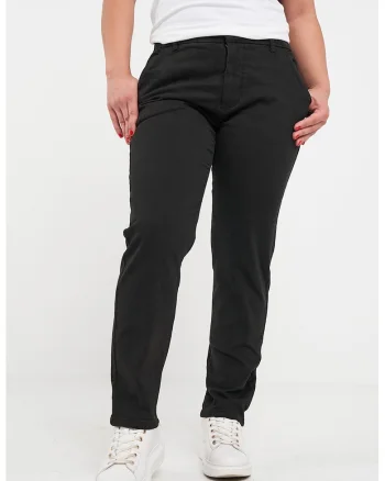 Blugi chino cu talie medie, Negru