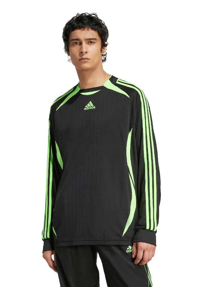 Bluza lejra cu garnituri contrastante, Negru/Verde deschis
