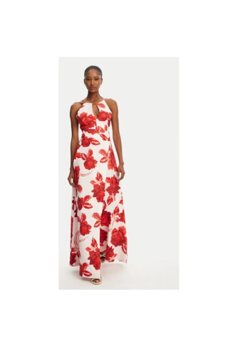 Rochie dama  ACAB0024041, Rosu/Alb