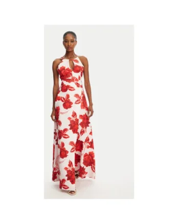 Rochie dama  ACAB0024041, Rosu/Alb