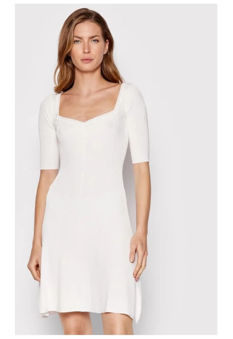 Rochie albă  din viscoză, Alb