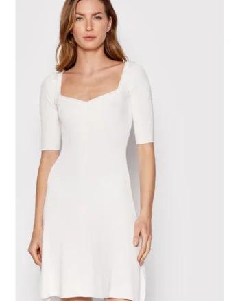 Rochie albă  din viscoză, Alb