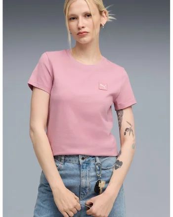 Tricou regular fit din amestec de bumbac, Roz prafuit