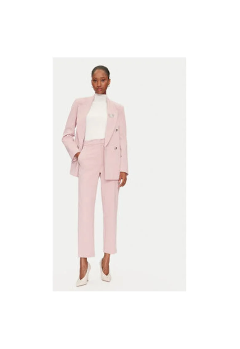 Pantaloni din material textil dama  25EB539/M06/14RS9, Roz