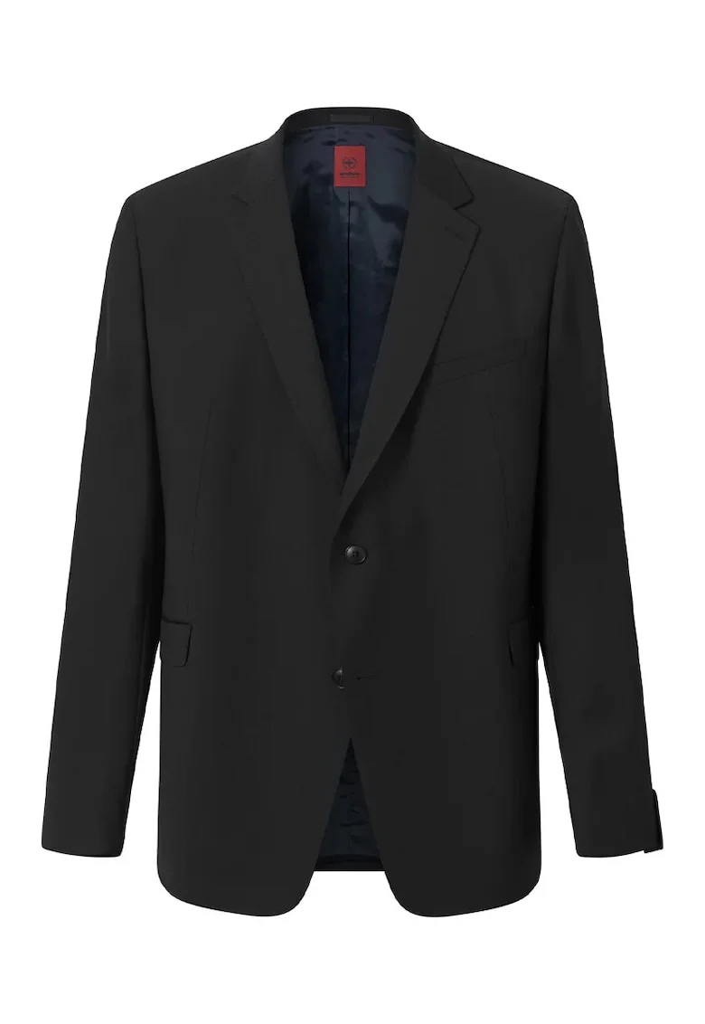 Sacou regular fit cu inchidere la un singur rand de nasturi, Negru