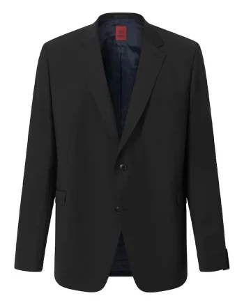 Sacou regular fit cu inchidere la un singur rand de nasturi, Negru