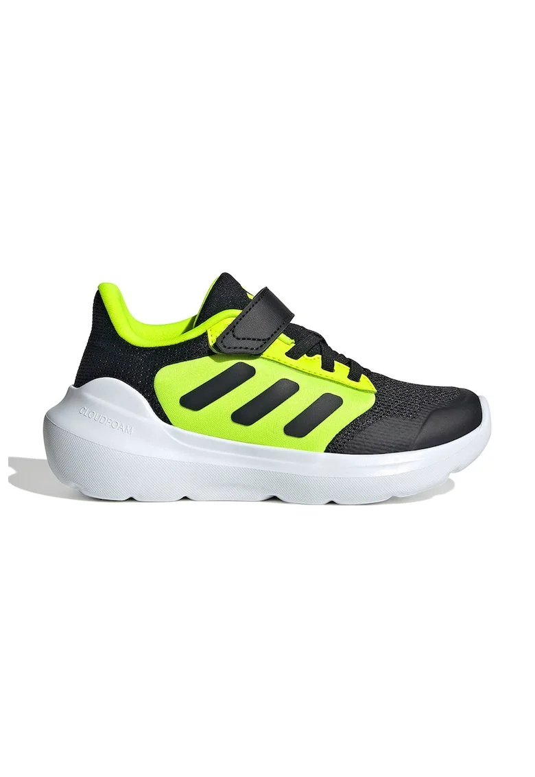Pantofi sport Tensaur Run 2.0 cu velcro, Negru/Verde lime