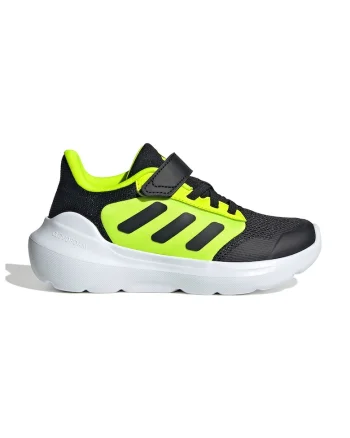 Pantofi sport Tensaur Run 2.0 cu velcro, Negru/Verde lime