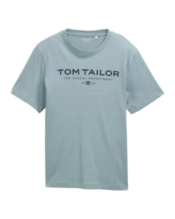 Tricou regular-fit cu imprimeu logo, Verde menta