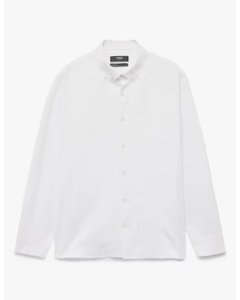 Camasa slim-fit cu model uni, Alb