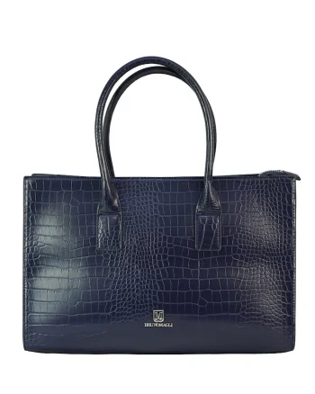 Geanta shopper de piele ecologica Dames, Albastru