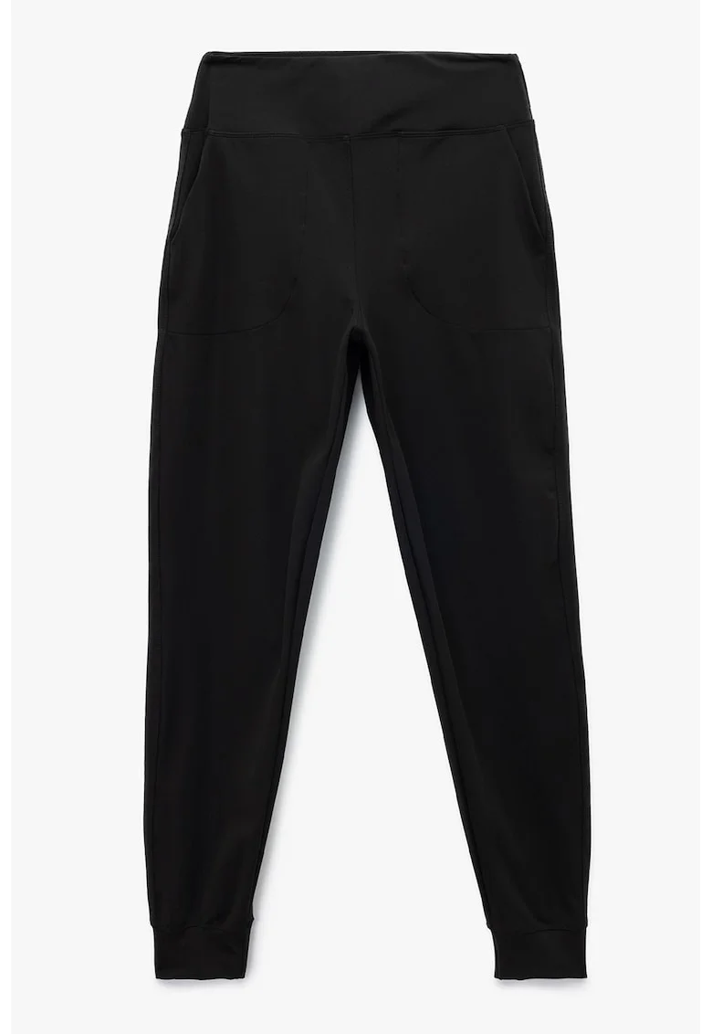 Pantaloni conici cu striatii, Negru