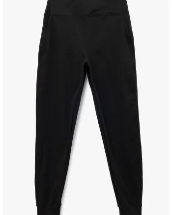 Pantaloni conici cu striatii, Negru