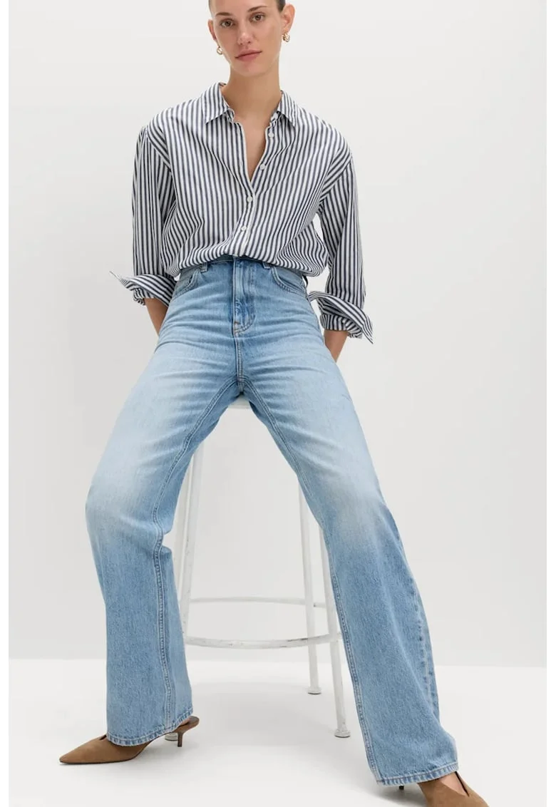 Blugi relaxed fit, Albastru pastel