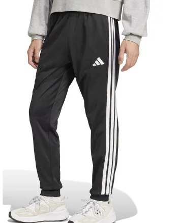 Pantaloni de trening cu buzunare laterale, Negru/Alb optic
