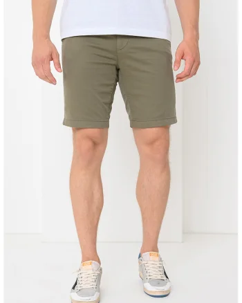 Pantaloni scurti chino slim fit, Verde sparanghel