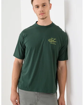 Tricou cu logo, Verde inchis