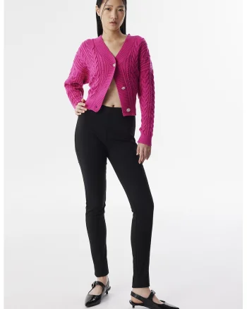 Pantaloni skinny cu talie inalta, Negru