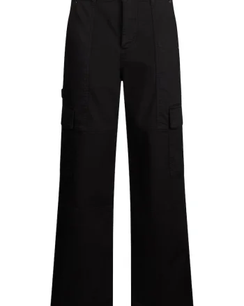 Pantaloni cargo cu croiala ampla, Negru