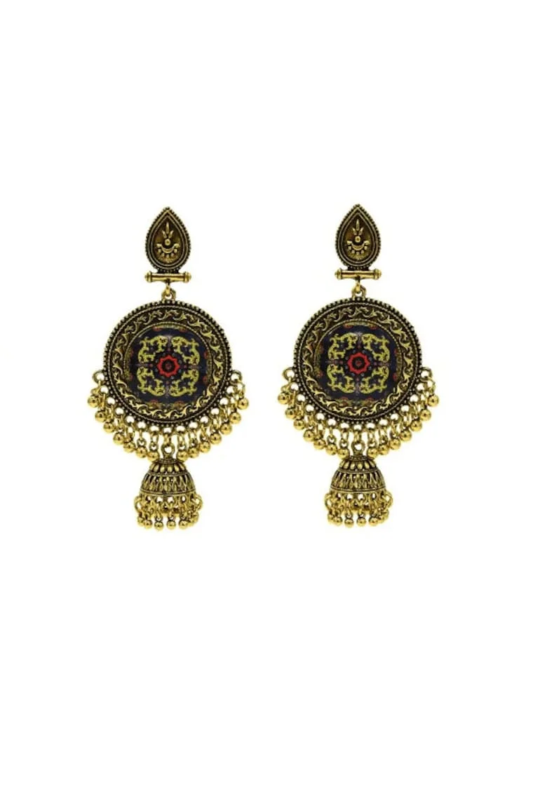 Cercei aurii, stil indian, cu clopotei, Solveg C14,