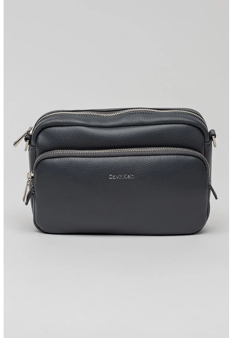Geanta de piele ecologica Raised Camera, Bleumarin