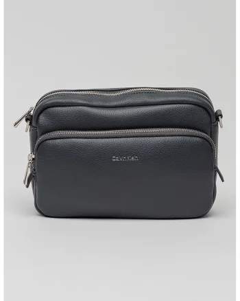 Geanta de piele ecologica Raised Camera, Bleumarin