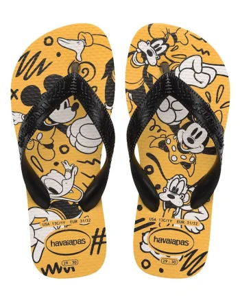 Papuci flip-flop cu bareta separatoare si model Disney