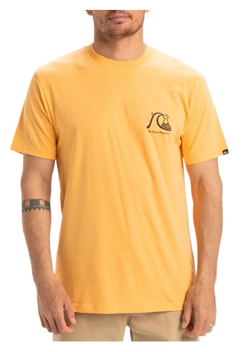 Tricou cu decolteu la baza gatului si imprimeu pe spate