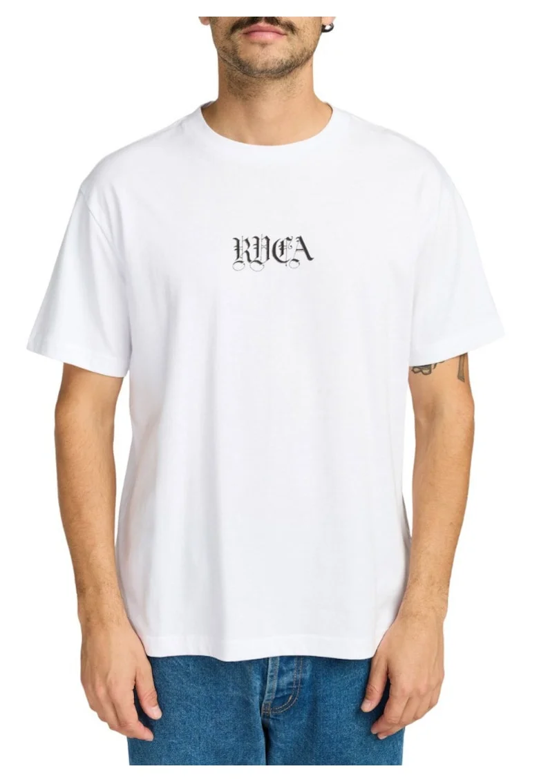 Tricou din bumbac organic cu imprimeu grafic pe spate, Alb/Negru