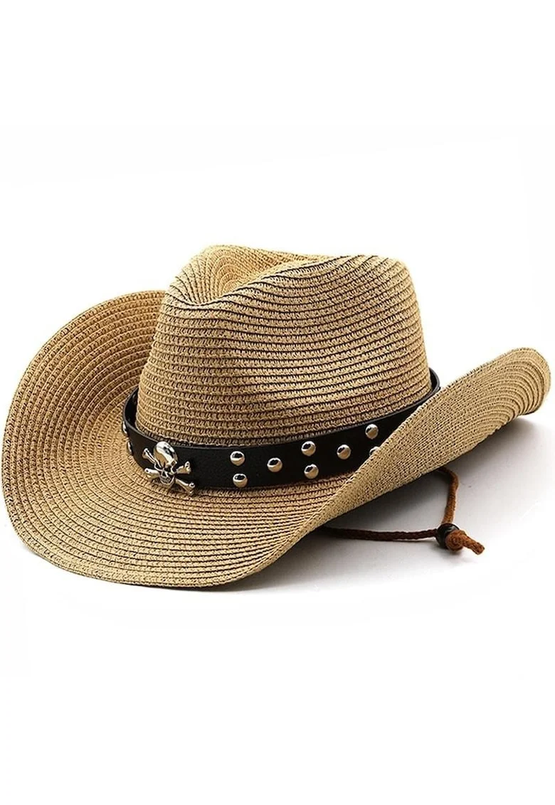 Palarie dama, de vara, stil cowboy, Molly,  Bej