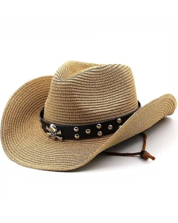 Palarie dama, de vara, stil cowboy, Molly,  Bej