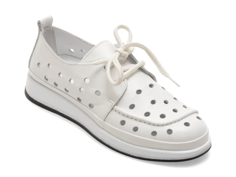 Pantofi GRYXX albi, 5092307, din piele naturala