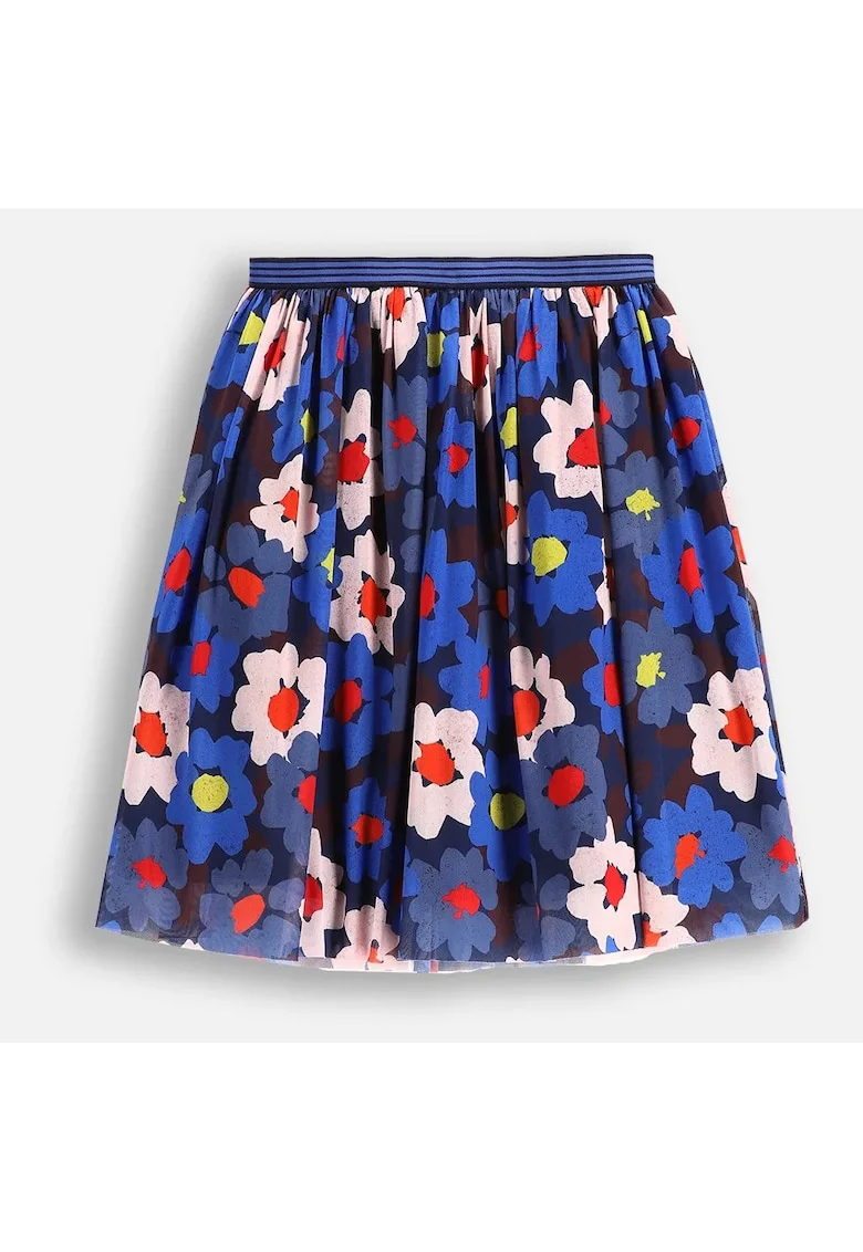 Fusta mini evazata cu imprimeu floral
