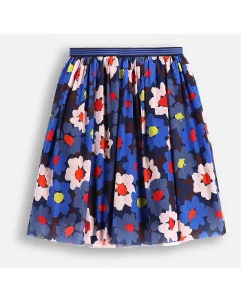 Fusta mini evazata cu imprimeu floral