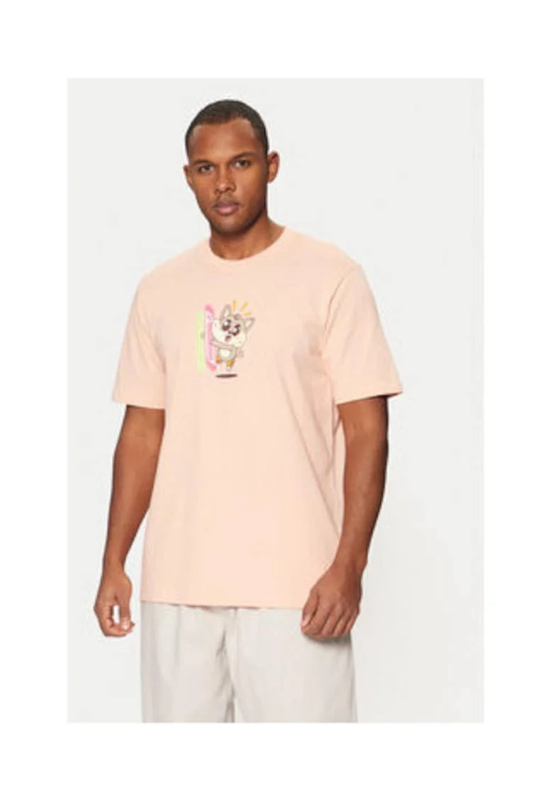 Tricou cu imprimeu din bubac la baza gatului