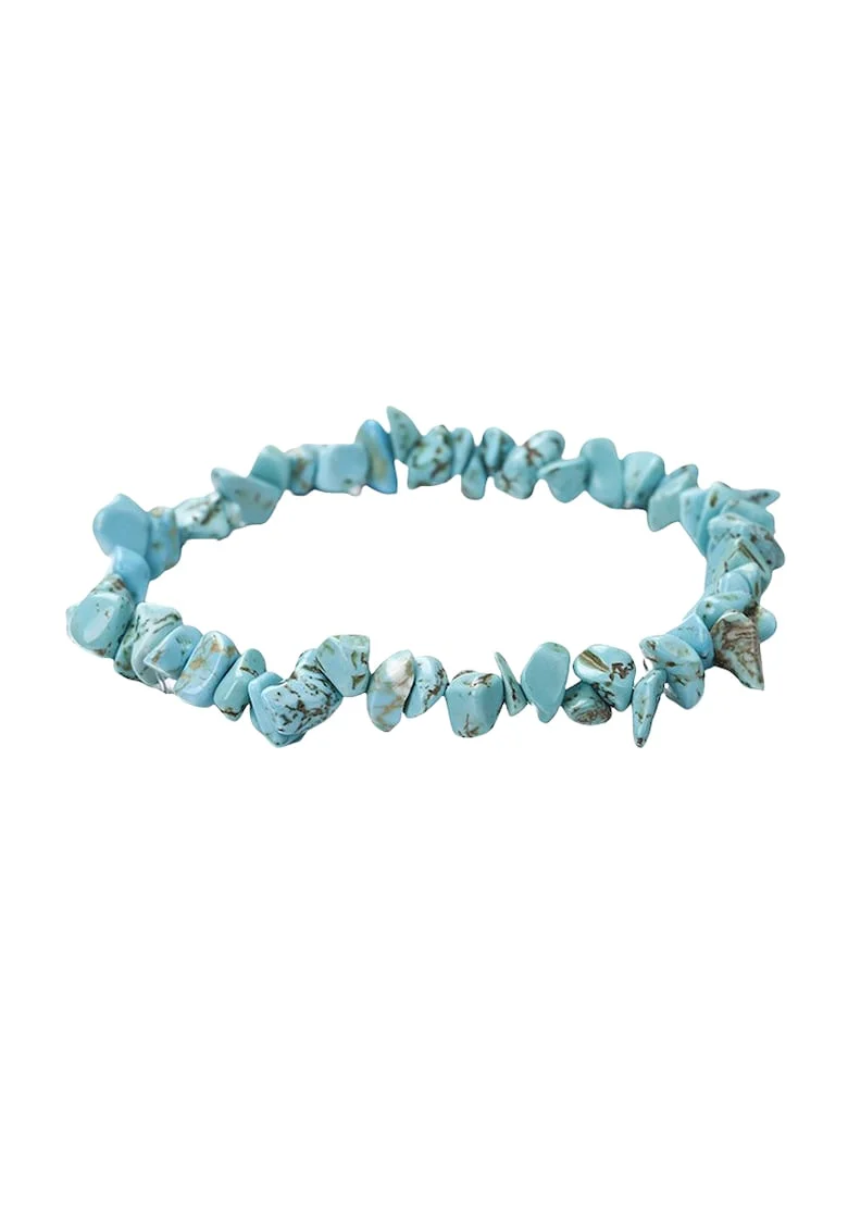 Bratara turquoise,  cu pietre, pe elastic, 22 cm, Mariken C1