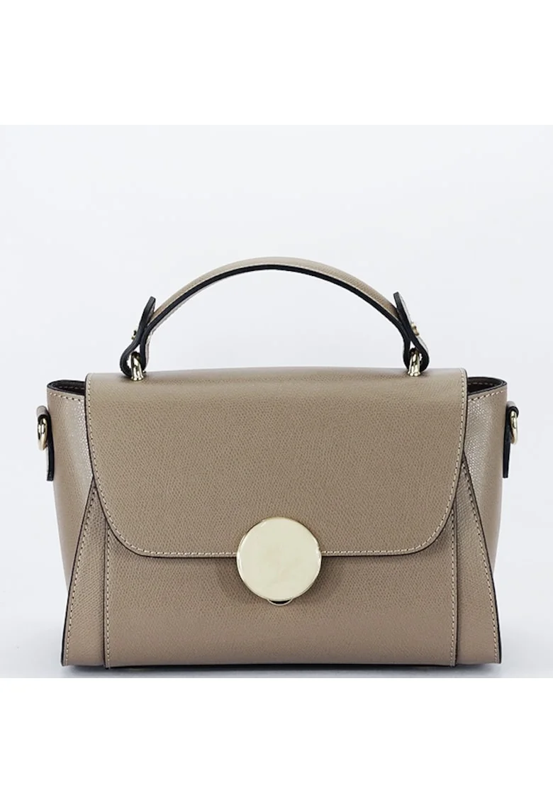 Geanta din piele naturala taupe 1590 123 18081, Maro taupe