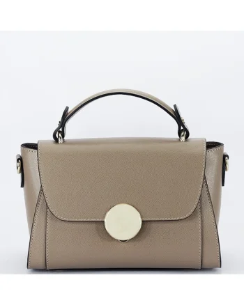 Geanta din piele naturala taupe 1590 123 18081, Maro taupe