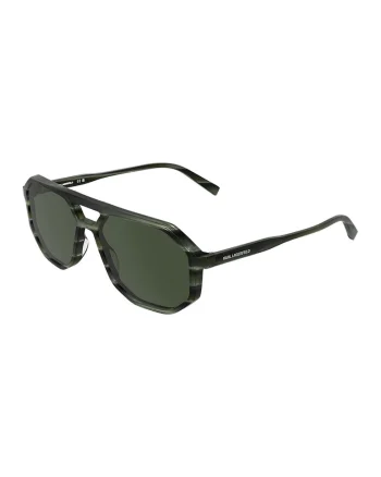 Ochelari de soare aviator cu lentile uni, Verde inchis