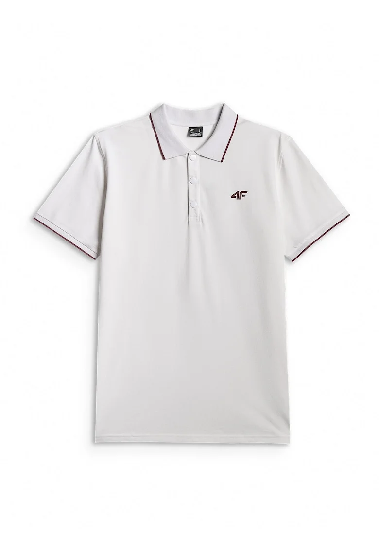 Tricou polo barbati,  regular, alb, din bumbac