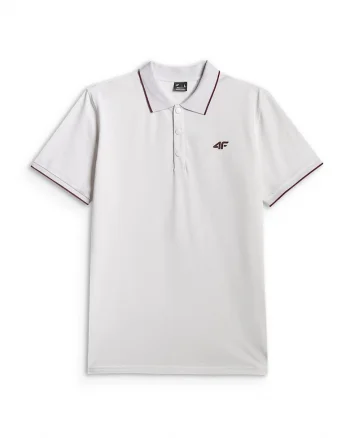 Tricou polo barbati,  regular, alb, din bumbac