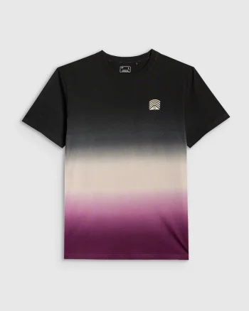 Tricou barbati  relaxed, imprimeu distinctiv, negru, material usor