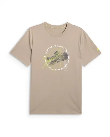 Tricou barbati  regular, bej, bumbac
