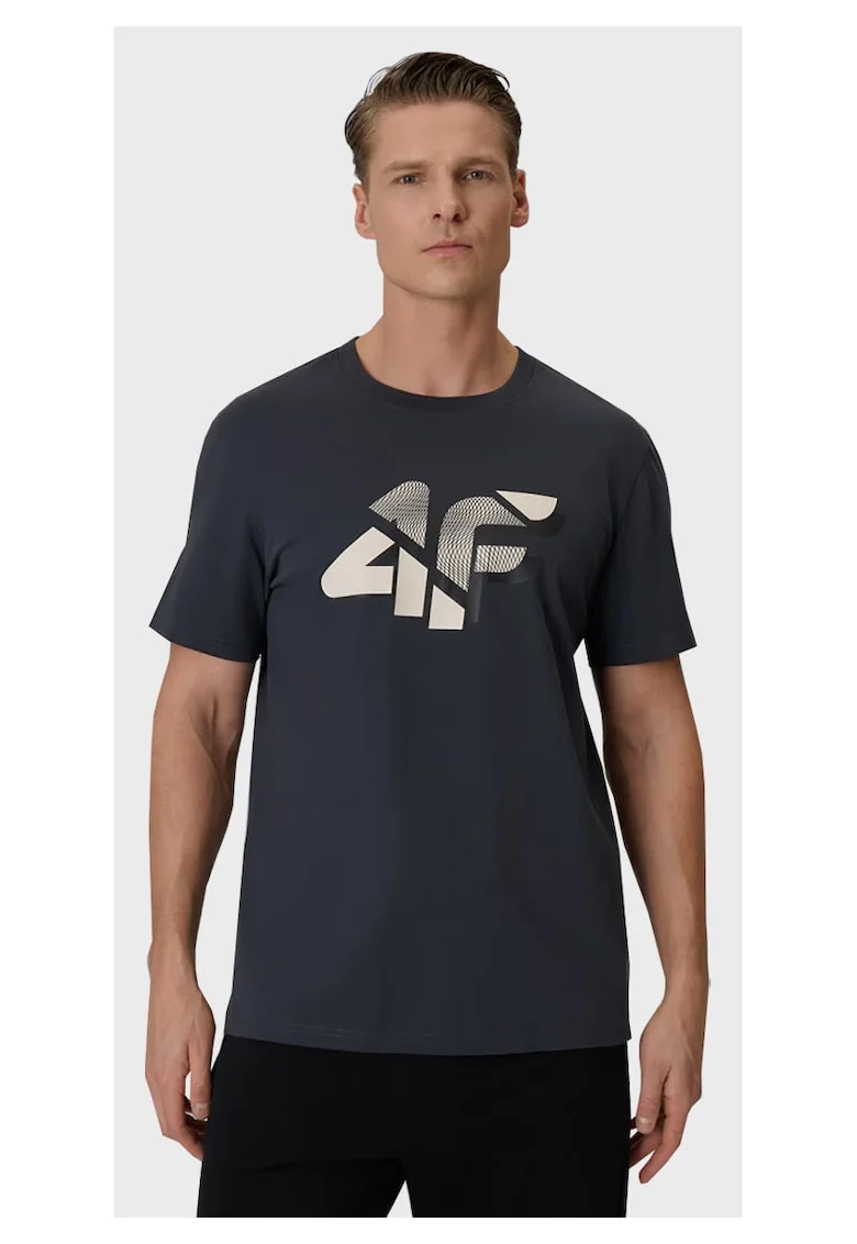 Tricou Sport Casual Barbati,  Antracit, Material 100% Bumbac Organic, Cu Maneca Scurta, Regular Fit, Excelent Pentru Purtare De Zi Cu Zi, Antrenament Usor Confortabil, Respirabil, Single Jersey, Gri antracit