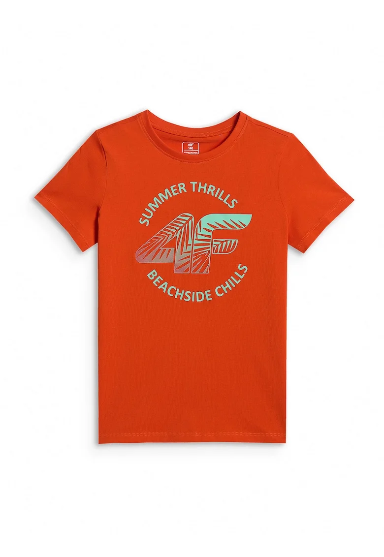 Tricou copii,  lejer, imprimeu, rosu, bumbac