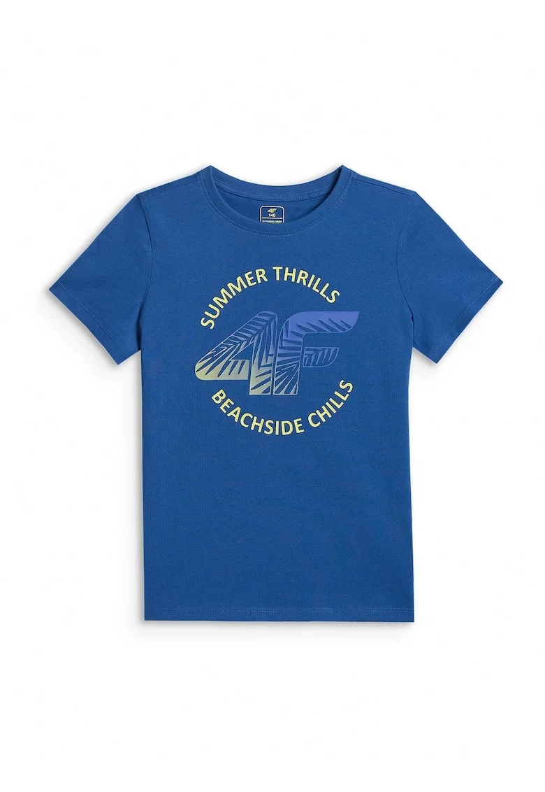 Tricou copii,  imprimeu, confortabil, albastru, bumbac